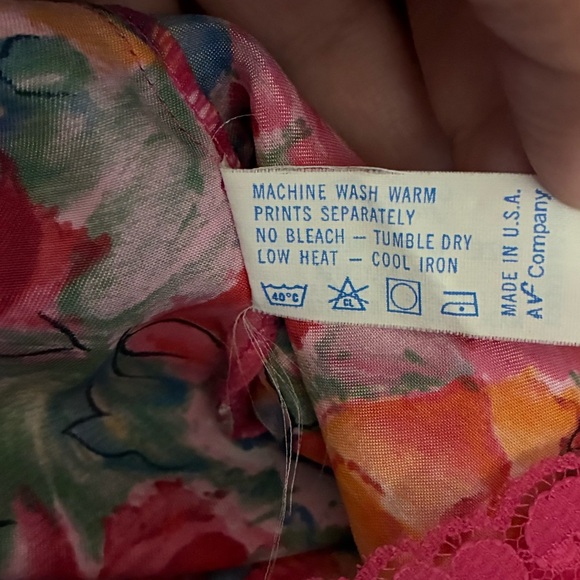 Vanity Fair Multicolor All Over Floral Print Satin Robe M - Picture 12 of 12